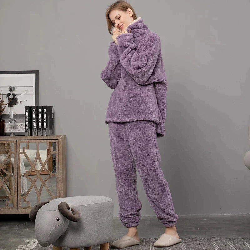 WOLFF Dani - Damen-Fleece-Pyjama-Set