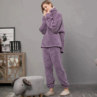 W&W Dani - Damen-Fleece-Pyjama-Set