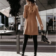 W&W Solide Farbe Mantel Jacke
