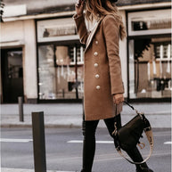 W&W Solide Farbe Mantel Jacke