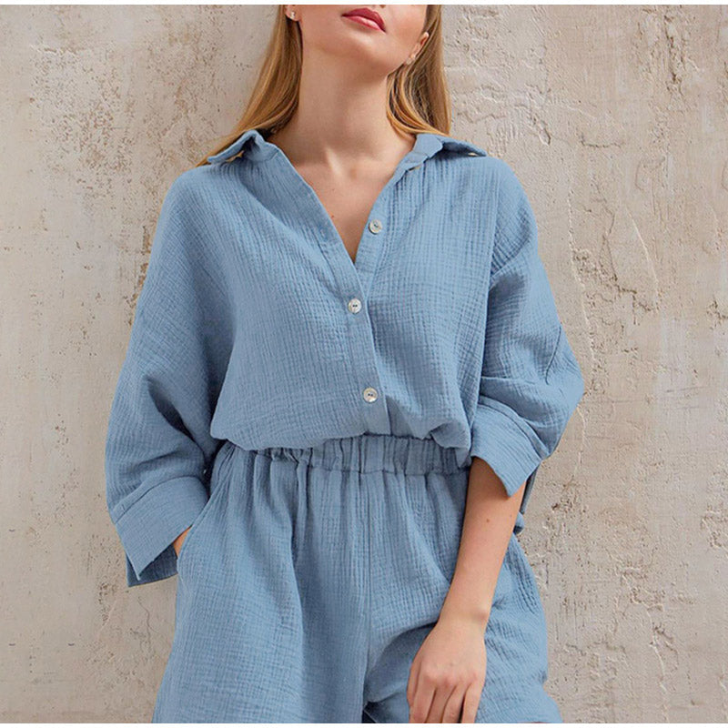 W&W LINEN ZWEI-TEILER SOMMER-SET