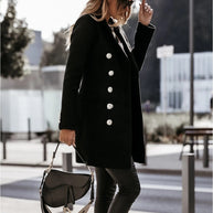 W&W Solide Farbe Mantel Jacke