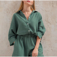 W&W LINEN ZWEI-TEILER SOMMER-SET