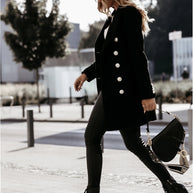 W&W Solide Farbe Mantel Jacke