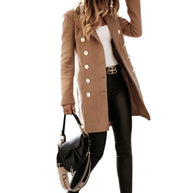 W&W Solide Farbe Mantel Jacke