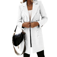 W&W Solide Farbe Mantel Jacke