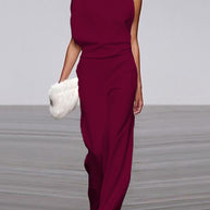 Rotwein jumpsuit für damen