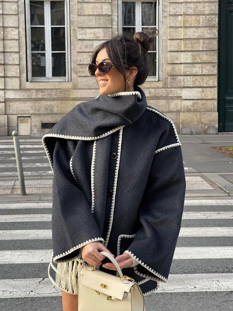 W&W - Statement-Jacke mit Halstuch