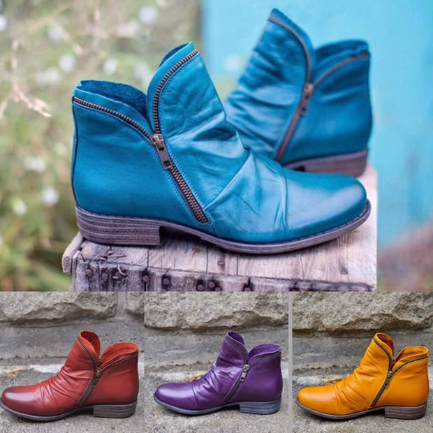 Verschiedene Farben von Lederstiefeletten