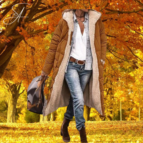 W&W | Reversibler langer Sherpa-Puffermantel: