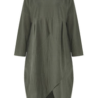 WOLF Langärmeliges unregelmäßiges Midikleid