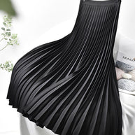 W&W Markendesigner Damen Eleganter Schicker Solider Plisseerock Hohe Taille Luxusmode