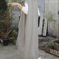 WOLF V-Ausschnitt Lose Pullover-Kleid