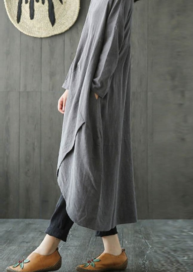 WOLF Langärmeliges unregelmäßiges Midikleid