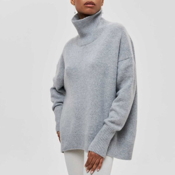 W&W Cotton - übergroßer Pullover mit Rollkragen