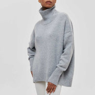 W&W Cotton - übergroßer Pullover mit Rollkragen