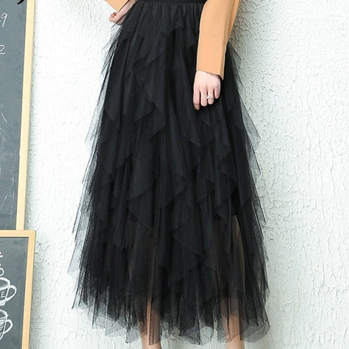 WOLF Hohe Taille Plissee-Rock