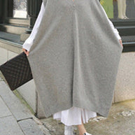 WOLF V-Ausschnitt Lose Pullover-Kleid