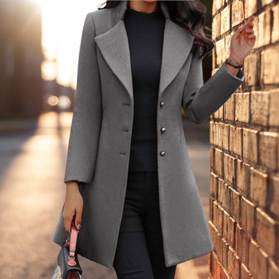 W&W - Elegante solide lange Jacke Mantel