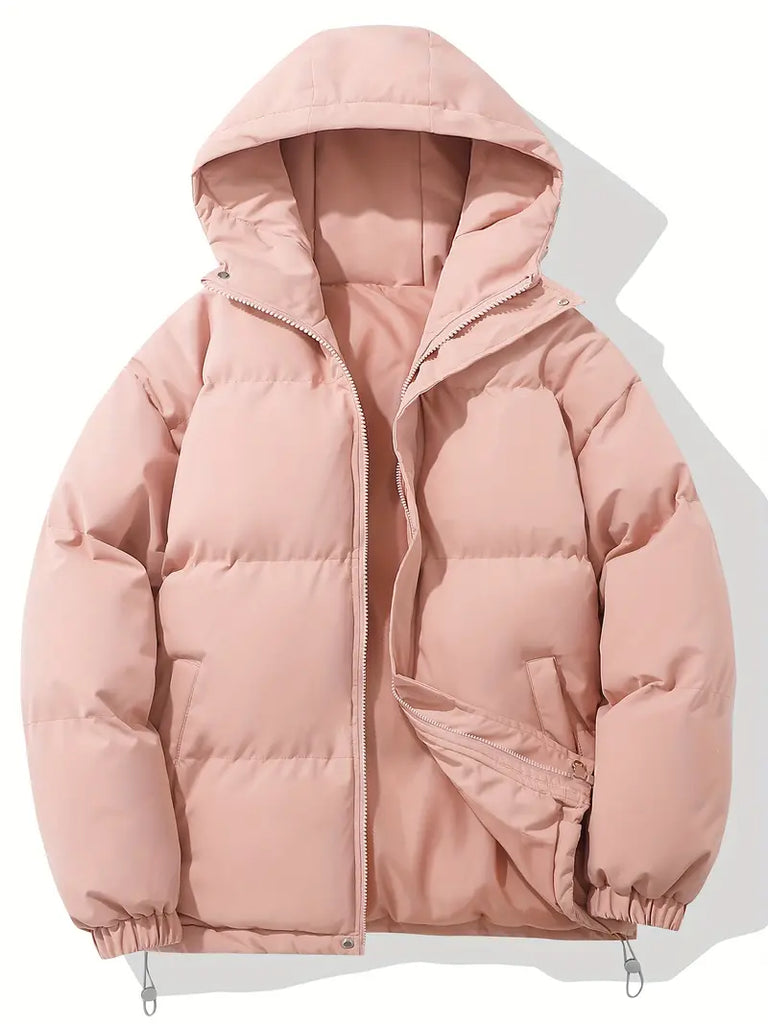 Rosa Klassisches Design Warme Kapuzenjacke 