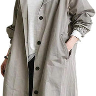 Langer grau trenchcoat