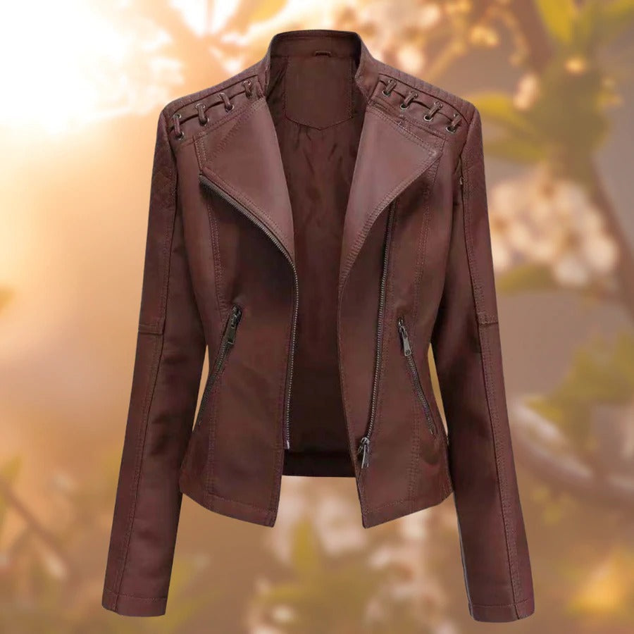 W&W - Lederjacke im Biker-Style