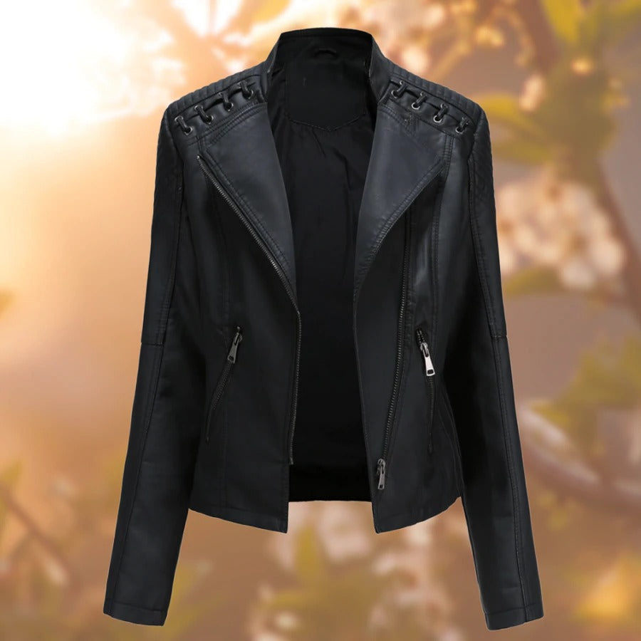 WOLFF - Lederjacke im Biker-Style