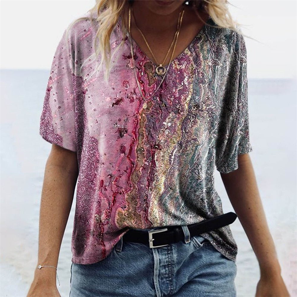Carnale - Originelles Damen-T-Shirt im Boho-Stil - Wolf Fashion
