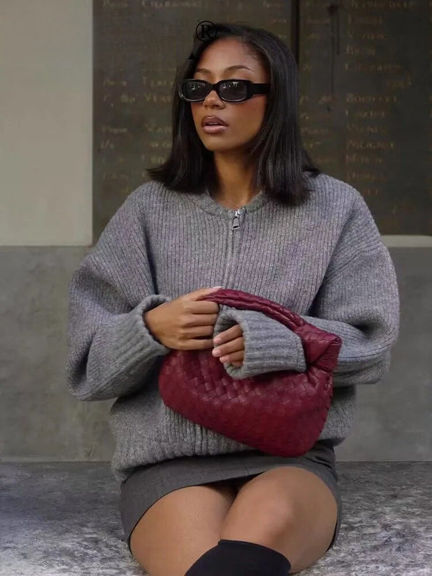 W&W Strickjacke mit Reißverschluss