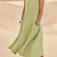 Comina - luftiges Leinenkleid - FashionWOLF