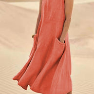 Comina - luftiges Leinenkleid - FashionWOLF