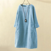W&W LUNA - Vintage Herbst Kord Midikleid