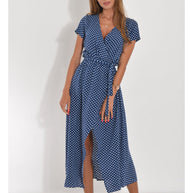 Rot blau sommerkleid