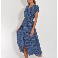 Rot blau sommerkleid