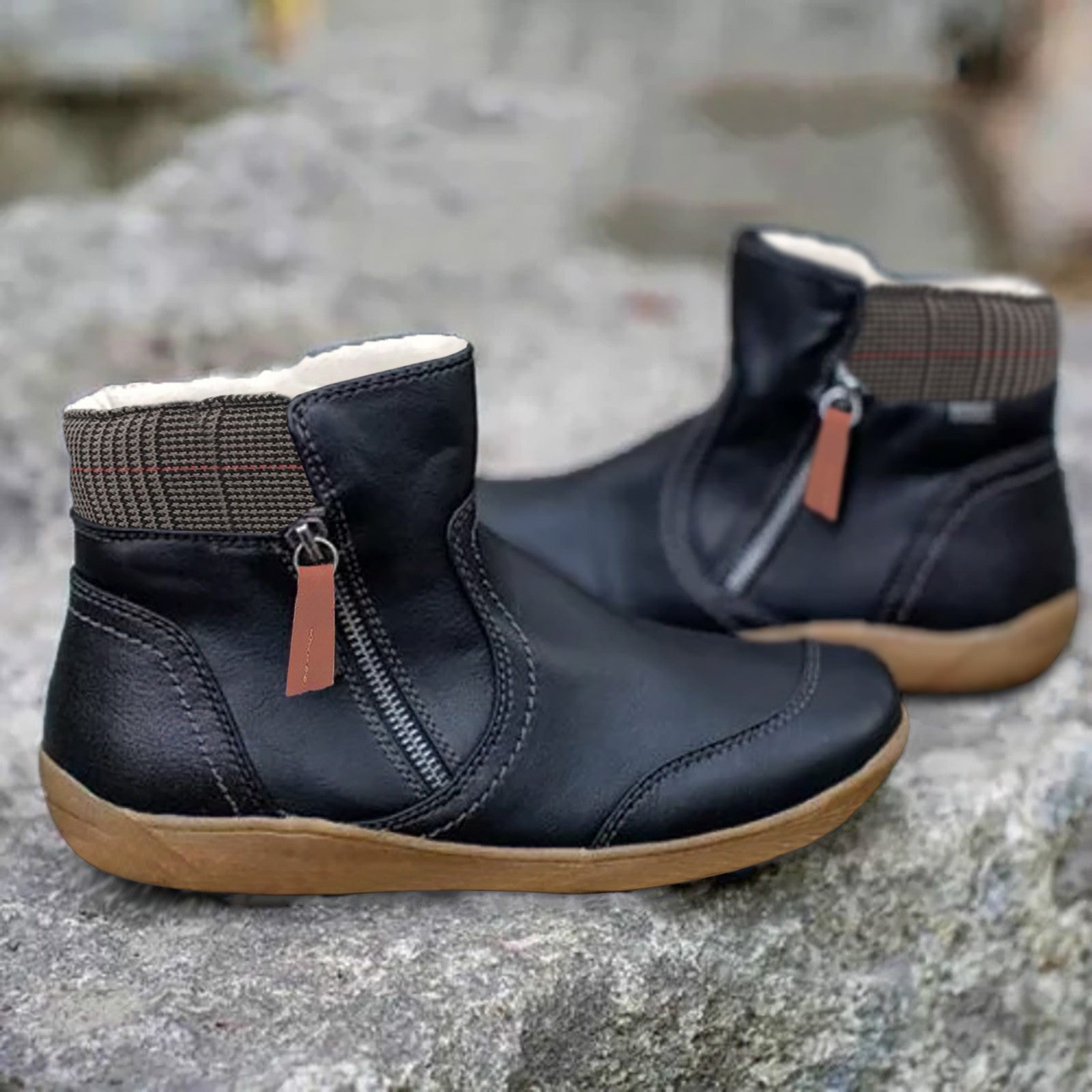 W&W - Wasserdichte, orthopädische Lederstiefel