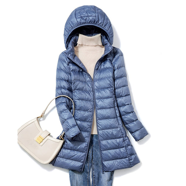 Blau Ultraleichte Freizeitjacke für den Winte