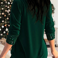 W&W - Langärmeliges Damen Shirt mit Pailletten