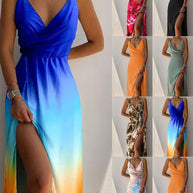 FLOUNY - Maxikleid mit tropischem Muster - FashionWOLF