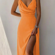 FLOUNY - Maxikleid mit tropischem Muster - FashionWOLF
