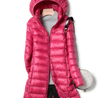 W&W Lange Daunenjacke für Damen