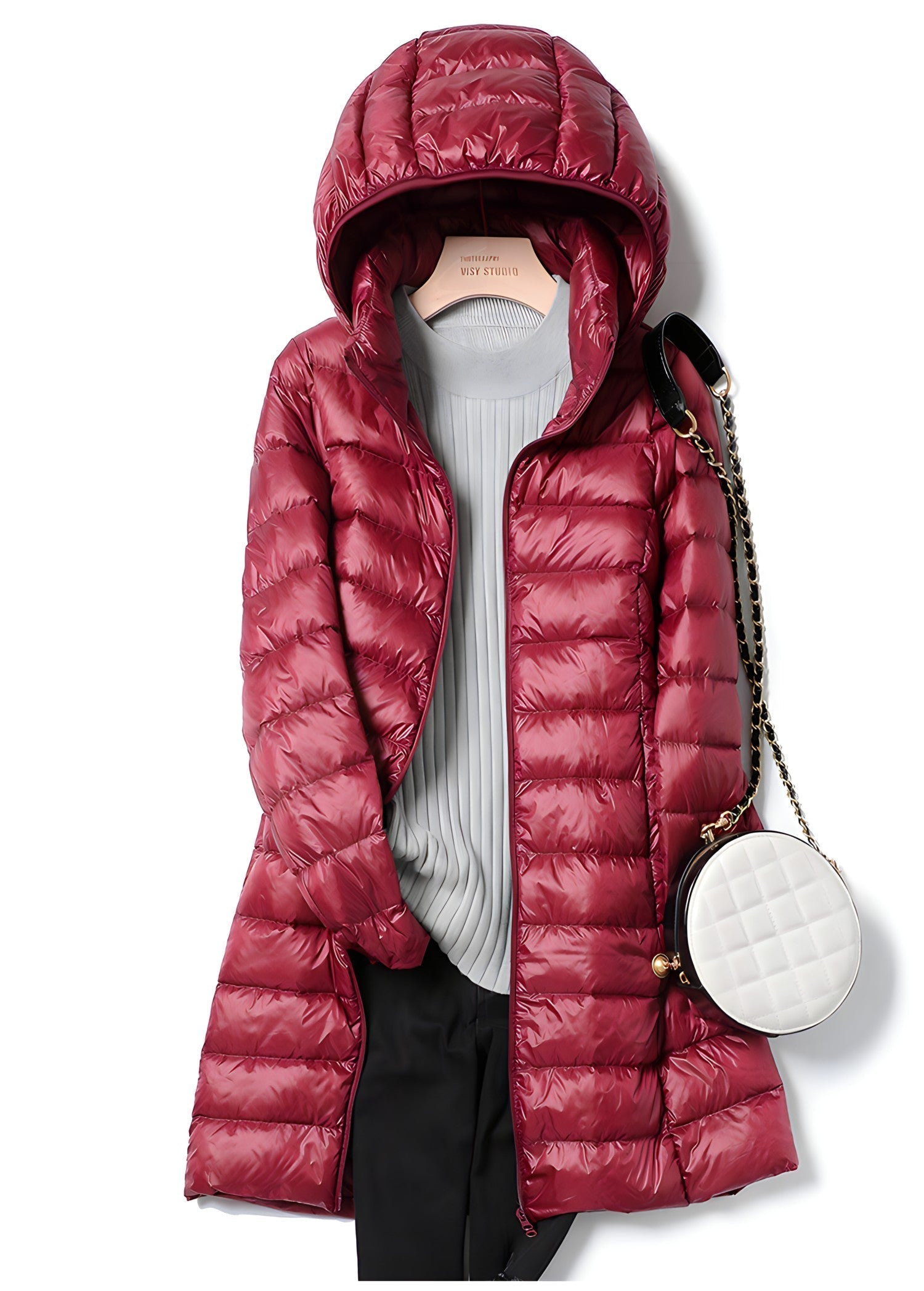 W&W Lange Daunenjacke für Damen