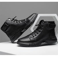 Martini™ - Robuste Herren-Lederstiefel aus schwarzem Leder - Wolf Fashion