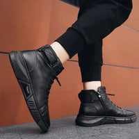 Martini™ - Robuste Herren-Lederstiefel aus schwarzem Leder - Wolf Fashion