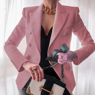 Mode Solide Knopf Anzugsjacke - Wolf Fashion