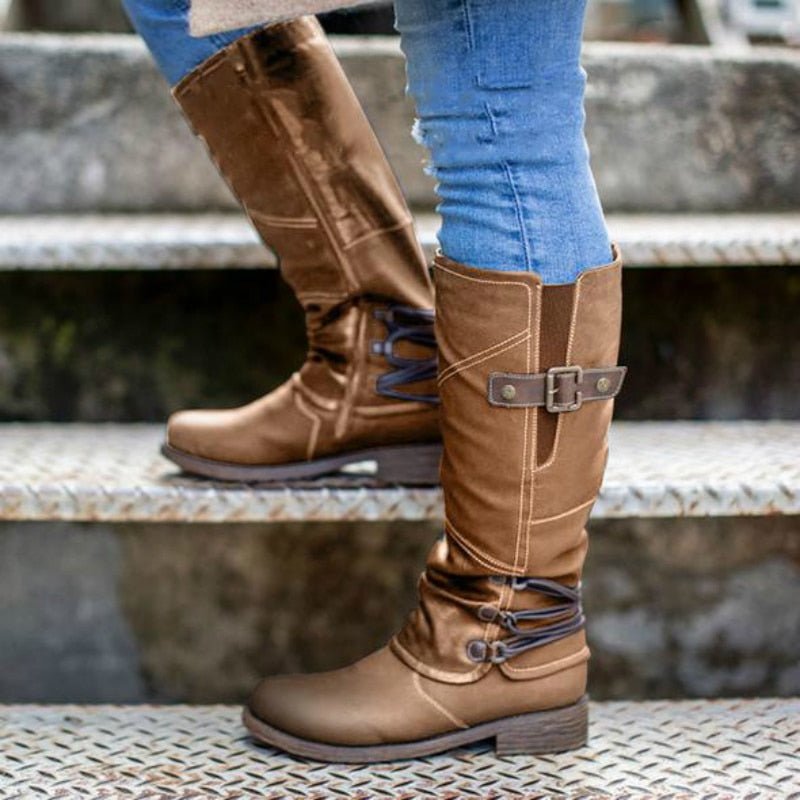 Mossara - Halbhohe Winterstiefel für Frauen - FashionWOLF