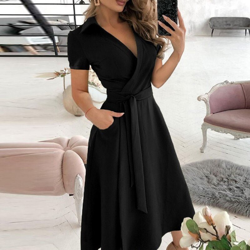 WOLF A-Linien-Kleid zum Binden - FashionWOLF