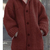 WOLF Hutkragen Schlichte, locker sitzende, langärmelige Strickjacke - Wolf Fashion
