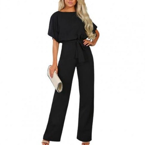 WOLF Jumpsuit mit Rundhalsausschnitt - FashionWOLF