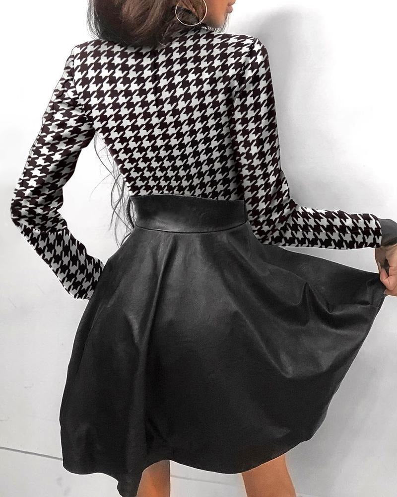 WOLF Leder-Reißverschluss Minikleid - FashionWOLF
