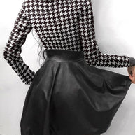 WOLF Leder-Reißverschluss Minikleid - FashionWOLF